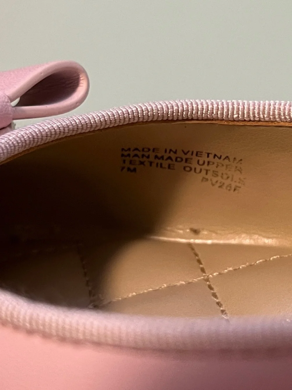 Michael Kors Light Pink Bow Quilted Insole Ballet Flats